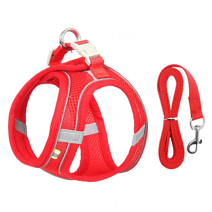 Small Dog Harness & Leash Set – Lightweight, Escape-Proof Vest for Toy Breeds