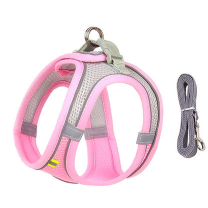 Small Dog Harness & Leash Set – Lightweight, Escape-Proof Vest for Toy Breeds
