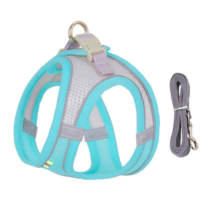 Small Dog Harness & Leash Set – Lightweight, Escape-Proof Vest for Toy Breeds
