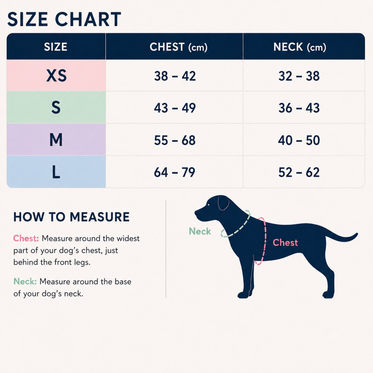 Tactical Harness Size Guide