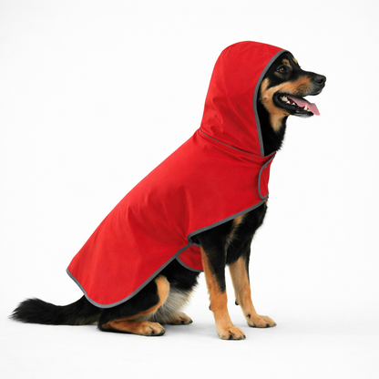 Waterproof Reversible Dog Raincoat with Reflective Hood & Harness Opening