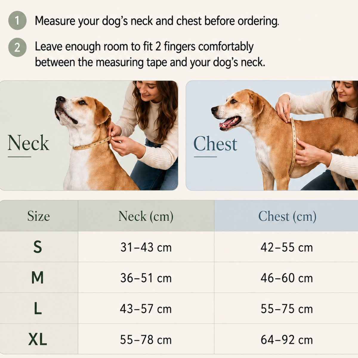 Tactical Harness Size Guide