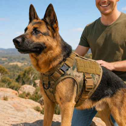 Dual-Clip Tactical Dog Harness & Leash Set