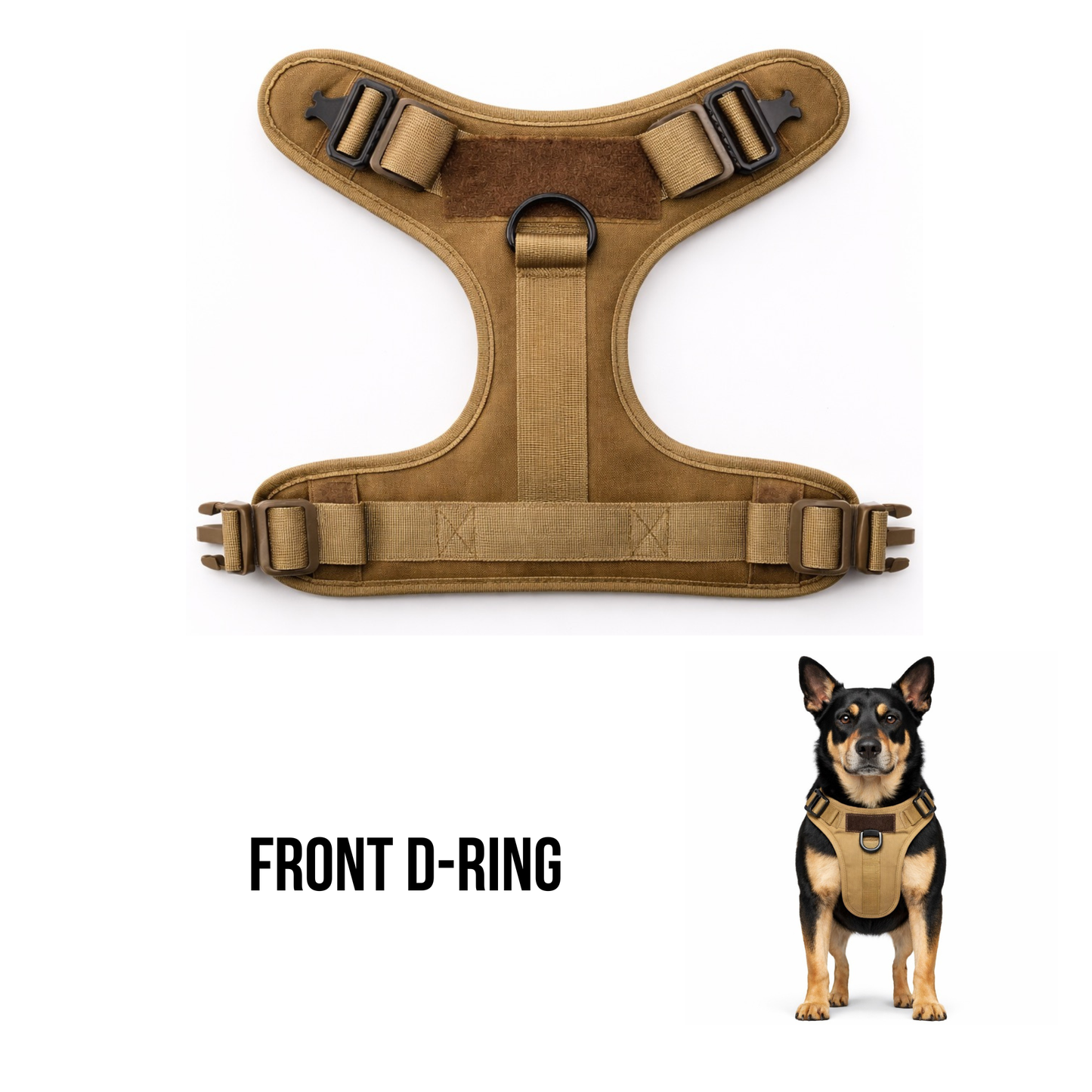 Dual-Clip Tactical Dog Harness & Leash Set